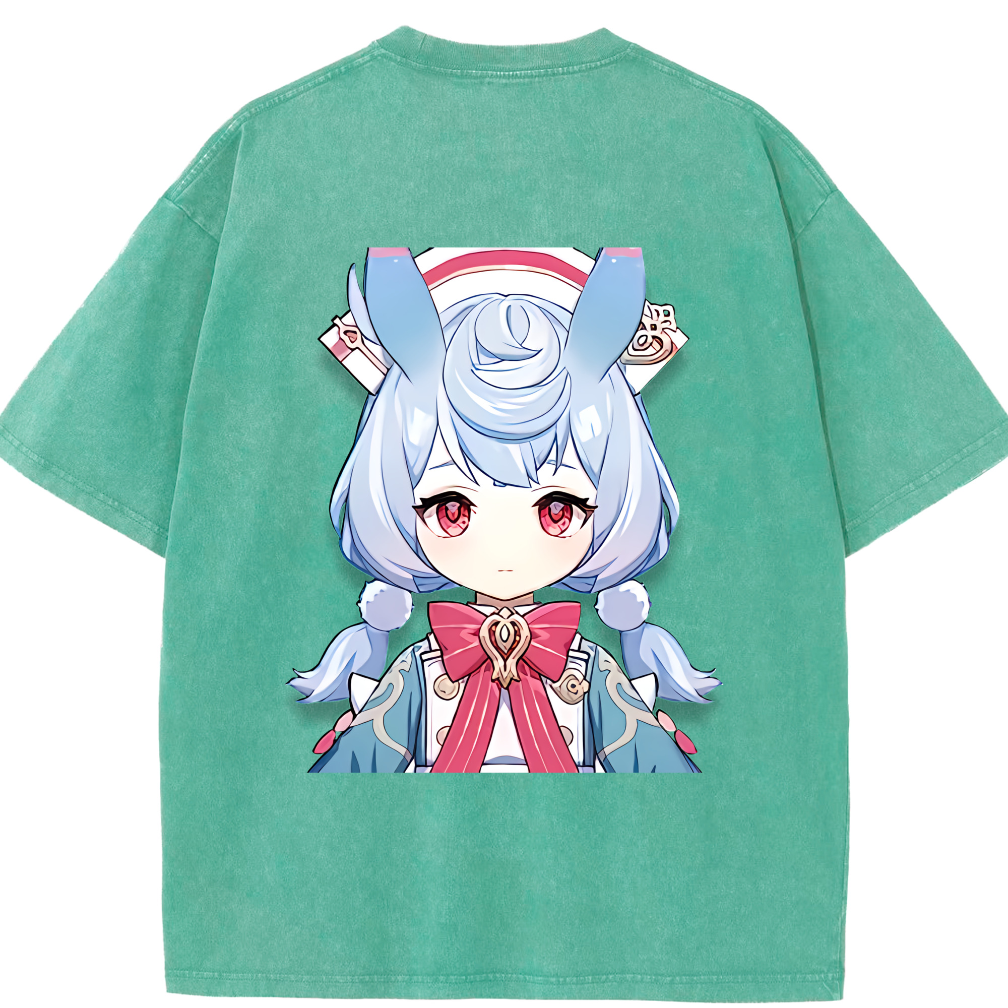 げんし神 シゲウィン genshin Shigewin 綿100% ヴィンテージ風 半袖Tシャツ（背面プリント）